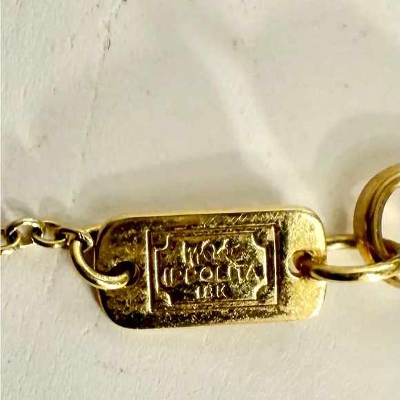 Ippolita 18k YG Mother of Pearl & Amazonite Necklace- 12 grams - Picture 5 of 6